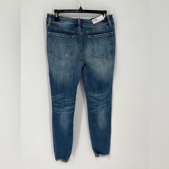 TRICOT Stretch Dark Denim Mid Rise Ankle Skinny Distressed Women’s Jeans 11 x 30 - Picture 4 of 8